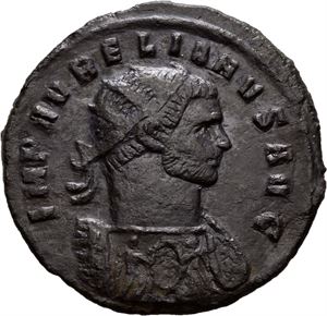 Aurelian 270-275, antoninian, Serdica 272 e.Kr. R: Aurelian og Jupiter stående
