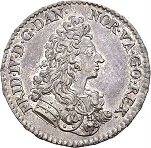 FREDERIK IV 1699-1730, KONGSBERG, 2 mark 1700. S.8