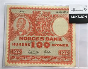 100 kroner 1959. G4848770