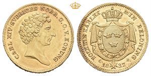 Karl XIV Johan, dukat 1837. (3,44 g)