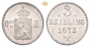 Norway. 3 skilling 1873