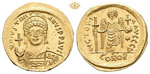 Justinian I, AD 527-565. AV solidus (4,44 g; 21,5 mm)