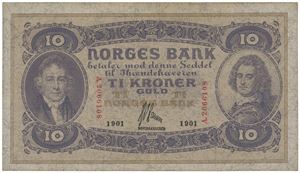 10 kroner 1901. A.2066108.
