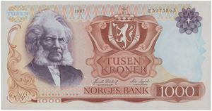 1000 kroner 1987. E.3973863.