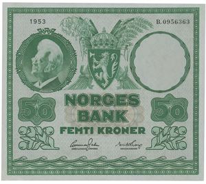 50 kroner 1953. B.0956363