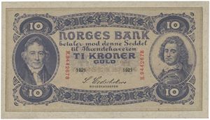 10 kroner 1921. H.9442678.