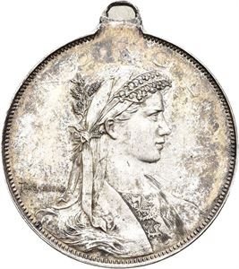 17. mai 1904. Brystbilde av kvinne. Sølv
