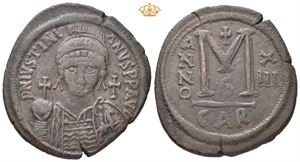 Justinian I, AD 527-565. Æ follis (39 mm; 22,00 g)
