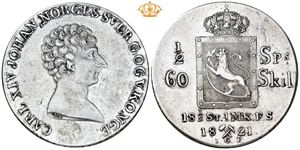 1/2 speciedaler 1821