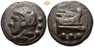 LATIUM, Rome. Circa 225-217 BC. Æ aes grave quadrans (65,19 g).