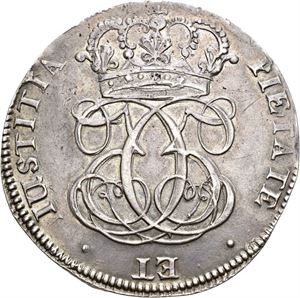 CHRISTIAN V 1670-1699, KONGSBERG 4 mark 1687. S.10