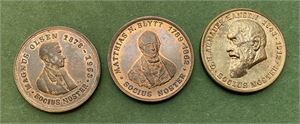 Lot 3 stk. medaljer i bronse; 1979, 1980 og 1981