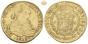 Ferdinand VII, 8 escudos 1819. Nuevo Reino