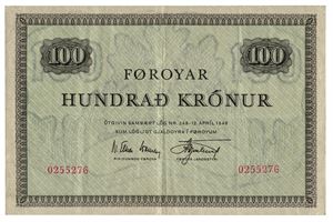 100 kroner u.år/n.d. (1952)
