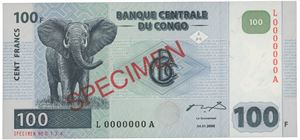 Congo Dem.rep. 100 francs