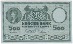 500 kroner 1971. A.3747237