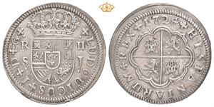 Louis I, 2 reales 1724 J. Sevilla