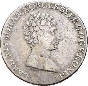 CARL XIV JOHAN 1818-1844, KONGSBERG, 1/2 speciedaler 1823/1