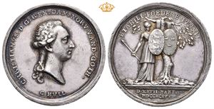 Christian VII. Nøytraliteten med Sverige 1794. Hull. Sølv