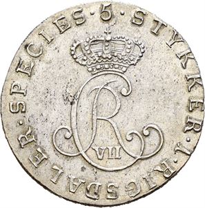 CHRISTIAN VII 1766-1808, KONGSBERG, 1/5 speciedaler 1797. S.9