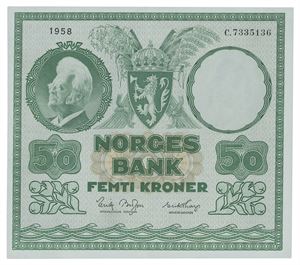50 kroner 1958. C7335136