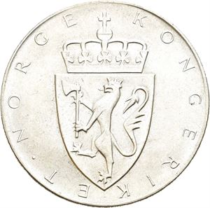 10 kroner 1964. Uten tekst i rande/without text on the edge