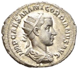 GORDIAN III 238-244, antoninian, Roma 238-9 e.Kr. R: Fides Militum stående mot venstre