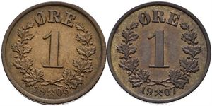 1 øre 1906 og 1907