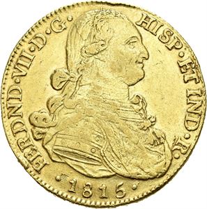 Ferdinand VII, 8 escudos 1815. Nuevo Reino