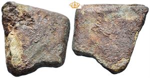 LATIUM, Rome. Circa 280-250 BC. Corner fragment of Æ aes signatum (56 g).