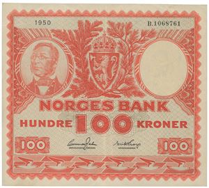 100 kroner 1950. B.1068761