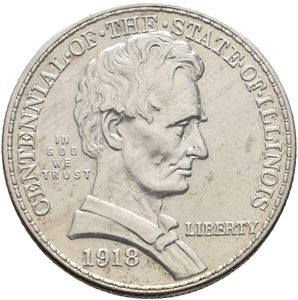 1/2 dollar Illinois Centennial Lincoln 1918