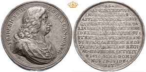 Frederik IV. Den Oldenburgske Kongerekke. Frederik III. Wineke. Bly. 52 mm