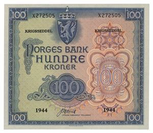 100 kroner 1944. X272505