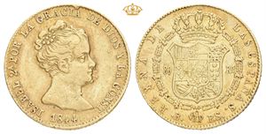 Isabella II, 80 reales 1844. B PS. Barcelona