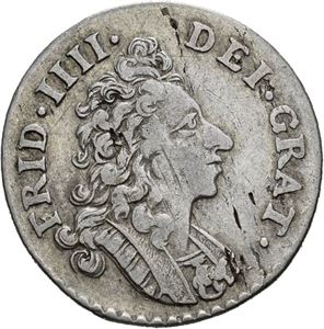 FREDERIK IV 1699-1730. 8 skilling 1703. S.2