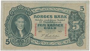 5 kroner 1917. F.4488542.