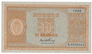 10 kroner  1950 N 6939164.