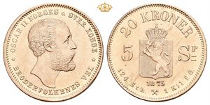 20 kroner/5 species 1875