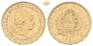 5 pesos 1886