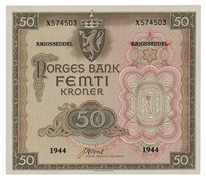 50 kroner 1944. X574503