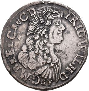 Friedrich Wilhelm, 1640-1688. 1/3 thaler 1674. Anhengsspor/has been mounted