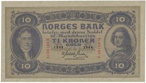 10 kroner 1944. F.3616676.