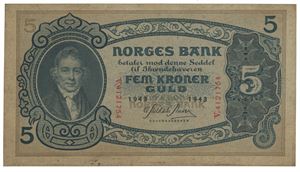 5 kroner 1943 V
