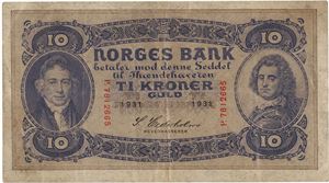 10 kroner 1931. P7812665