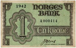 1 krone 1942. A000414