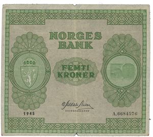 50 kroner 1945 A