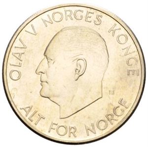 5 kroner 1966. Prakteksemplar/choice.