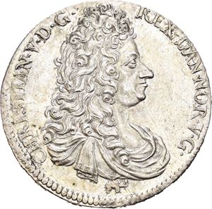 CHRISTIAN V 1670-1699, KONGSBERG, Speciedaler 1695. "Danner Kongis...". S.6