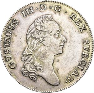 GUSTAV III 1771-1792, Riksdaler 1781